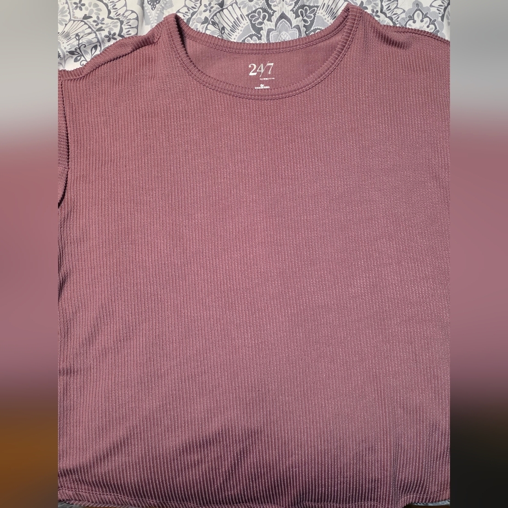 Maurices Ribbed Dusty Rose Top